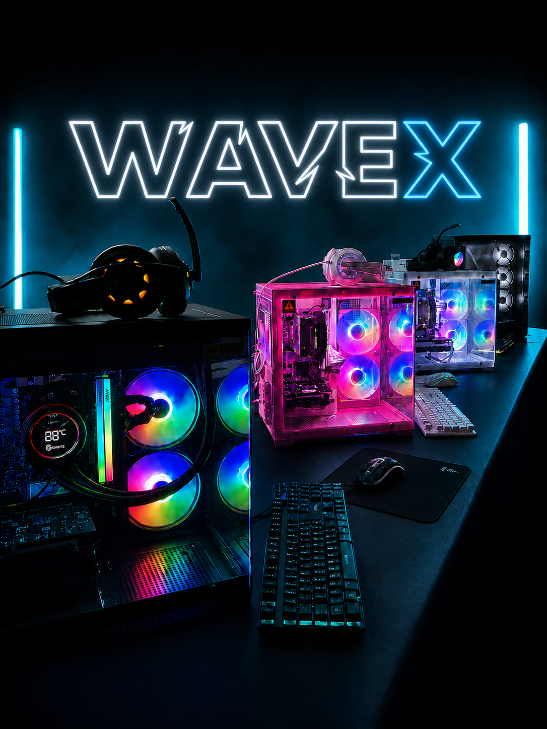 Setup gamer montado pela WaveX